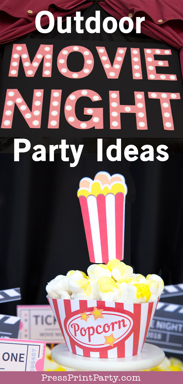 Outdoor Movie Night Party Ideas by Press Print Party!
