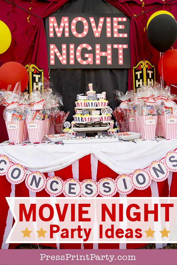 Outdoor Movie Night Party Ideas by Press Print Party!