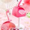 Flamingo party favor boxes and favor bags with girl and boy pink flamingos - Printables by Press Print Party!