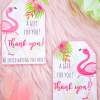 Flamingo party favor tags with girl and boy pink flamingos - Printables by Press Print Party!