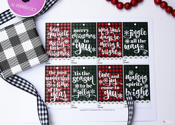 free printable christmas gift tags