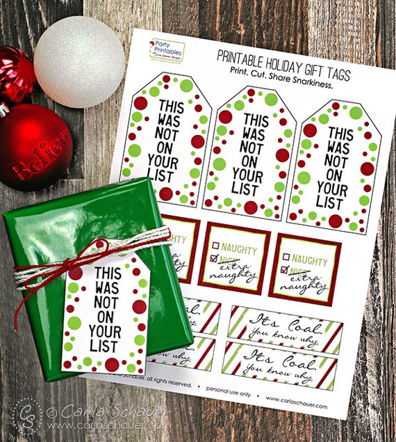 200+ Free printable Christmas gift tags Round Up - Press Print Party!