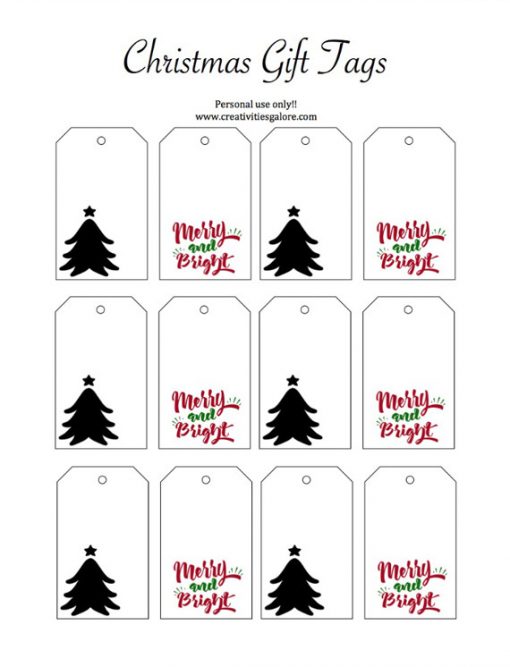 200+ FREE Christmas Gift Tags Printables - Press Print Party!
