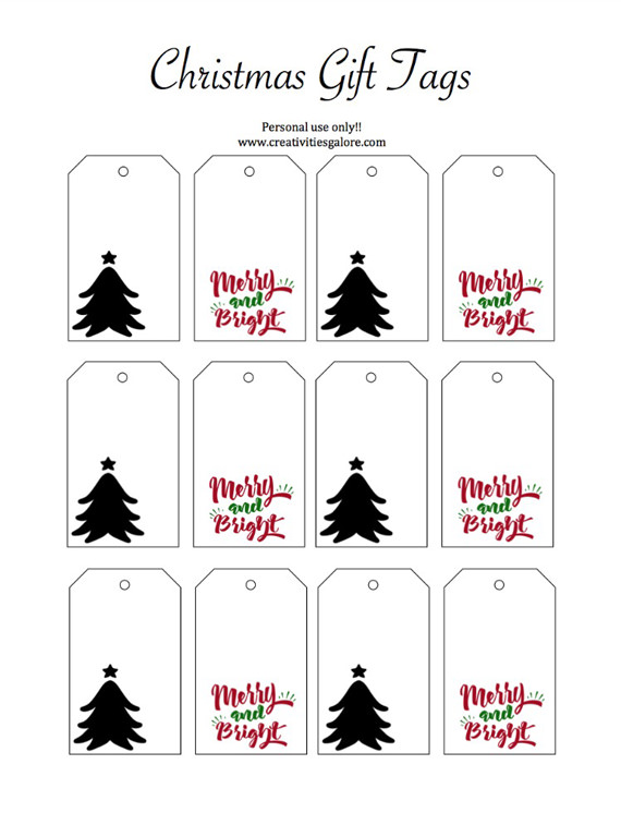 200+ Free printable Christmas gift tags Round Up - Press Print Party!