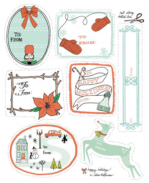 free printable christmas gift tags