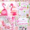 Flamingo party diy bundle with girl and boy pink flamingos - Printables by Press Print Party!