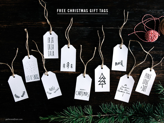 free printable christmas gift tags