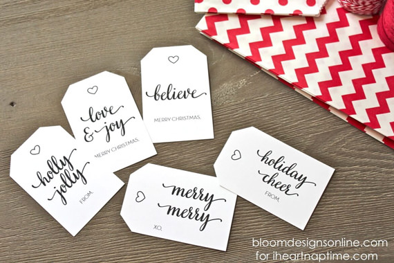 free printable christmas gift tags