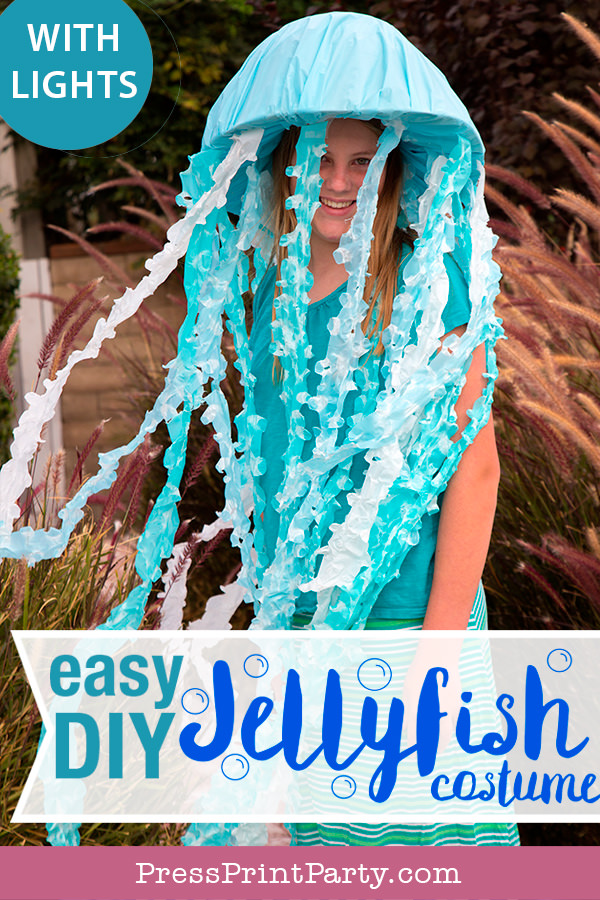 DIY Jellyfish Costume  Jellyfish halloween costume, Jellyfish costume,  Jellyfish halloween