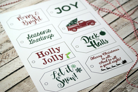 free printable christmas gift tags