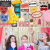 movie night photo booth props - Hollywood party props - printables by Press Print Party!