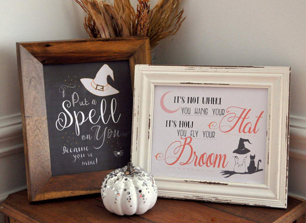 Free Halloween Printables - sign - List by Press Print Party!