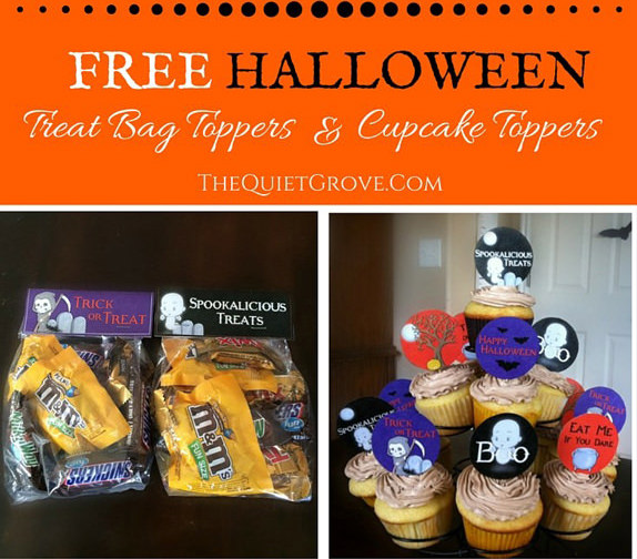 Free Halloween Printables - cupcake toppers - List by Press Print Party!