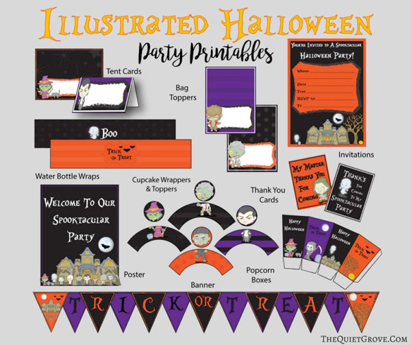 Free Halloween Printables - party printables - List by Press Print Party!