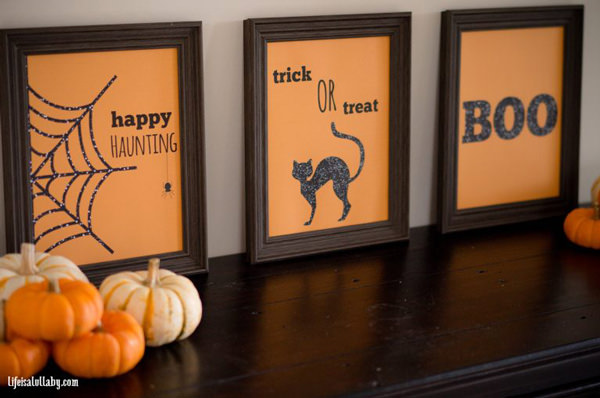 Free Halloween Printables - sign - List by Press Print Party!