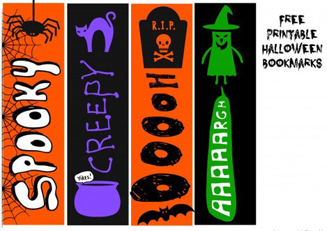 Free Halloween Printables - bookmarks - List by Press Print Party!