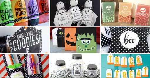 4 Free Halloween Treat Bags Printables - by Press Print Party!
