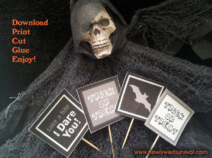 Free Halloween Printables - cupcake toppers - List by Press Print Party!