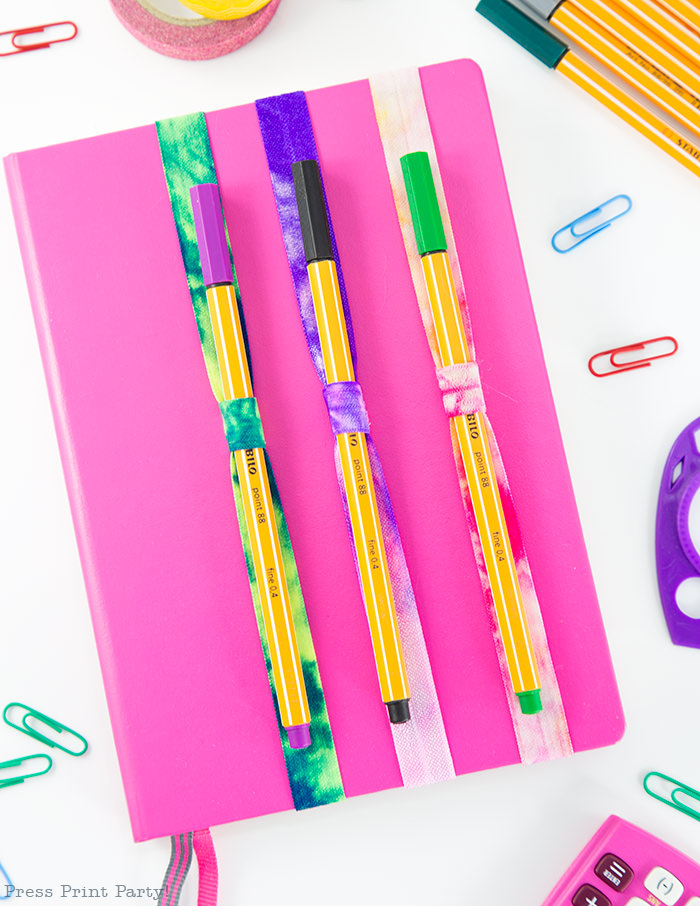 DIY pen and pencil holders for Bullet Journals, notebooks, and planners - Press Print Party!