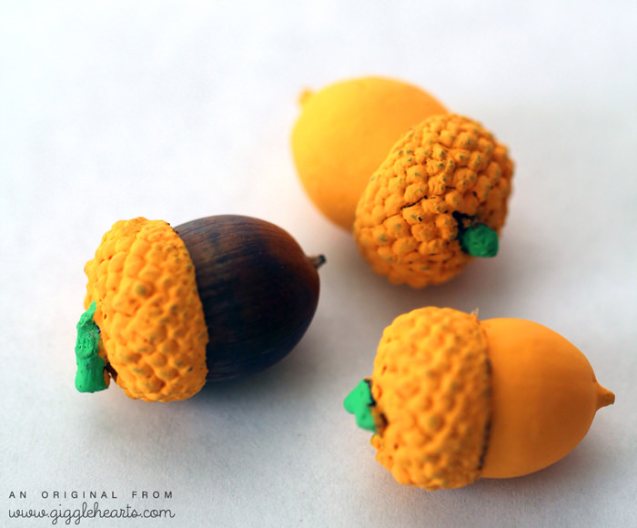 Pumking craft ideas -acorn pumkins