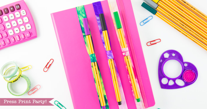 DIY pen and pencil holders for Bullet Journals, notebooks, and planners - Press Print Party!