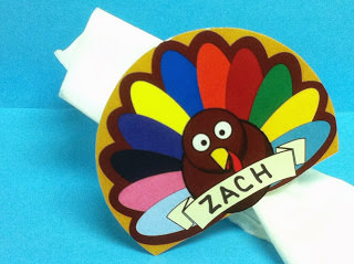 Thanksgiving napkin rings place cards