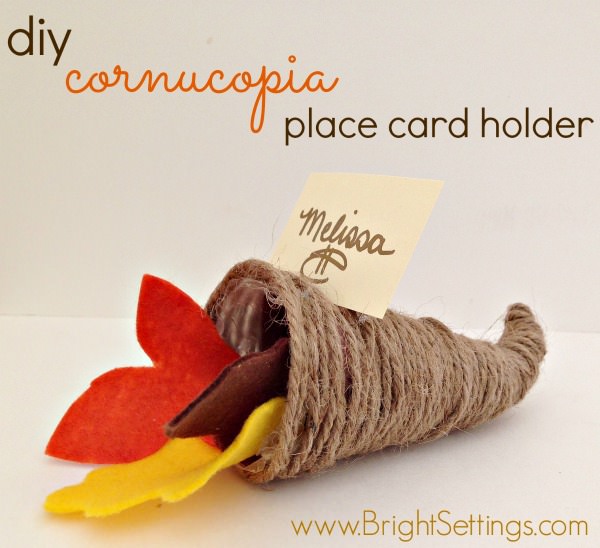 diy cornucopia place card holders craft