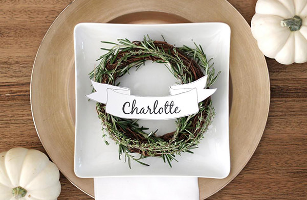 ribbon editable place cards etsy