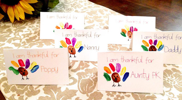 Turkey Thanksgiving place card craft