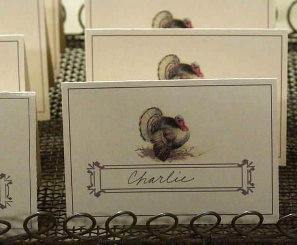 Turkey Thanksgiving place card printable