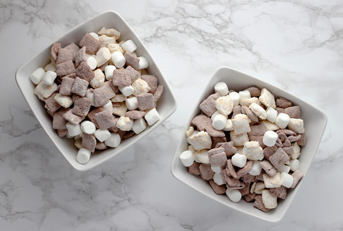 hot cocoa muddy buddies sweet chex mix recipes