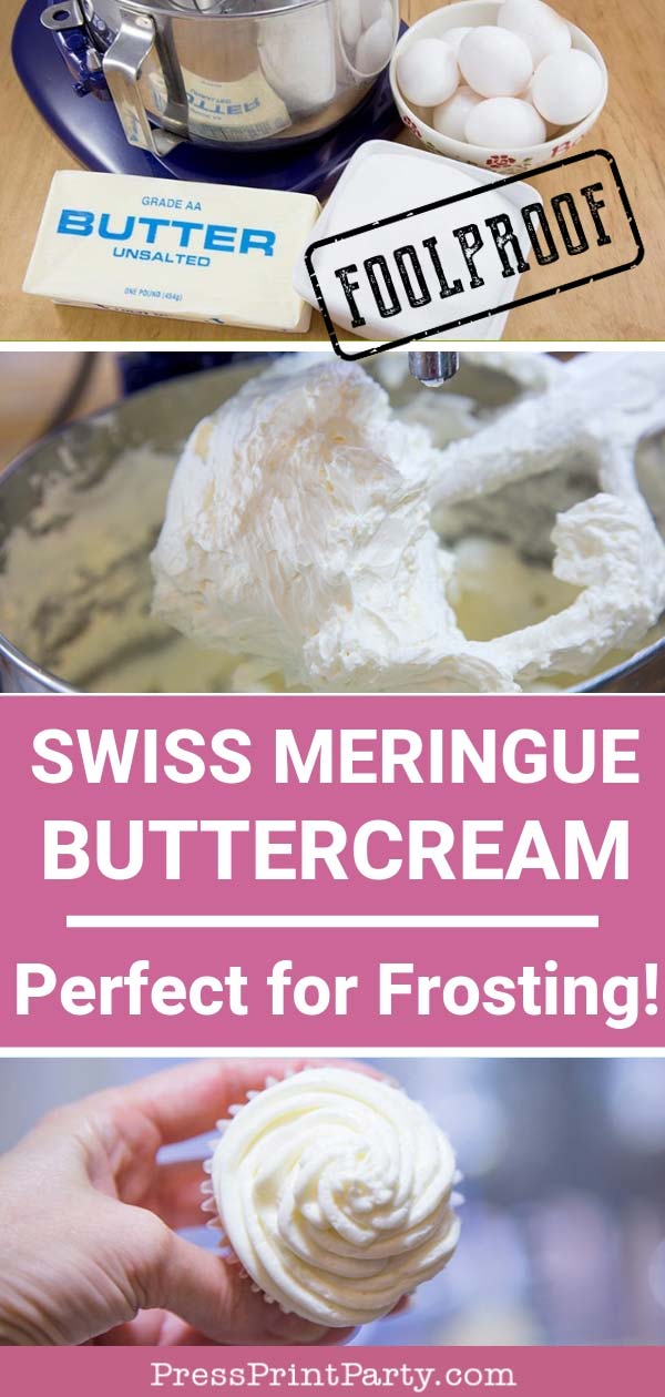 Swiss meringue buttercream frosting recipe- Press Print Party!