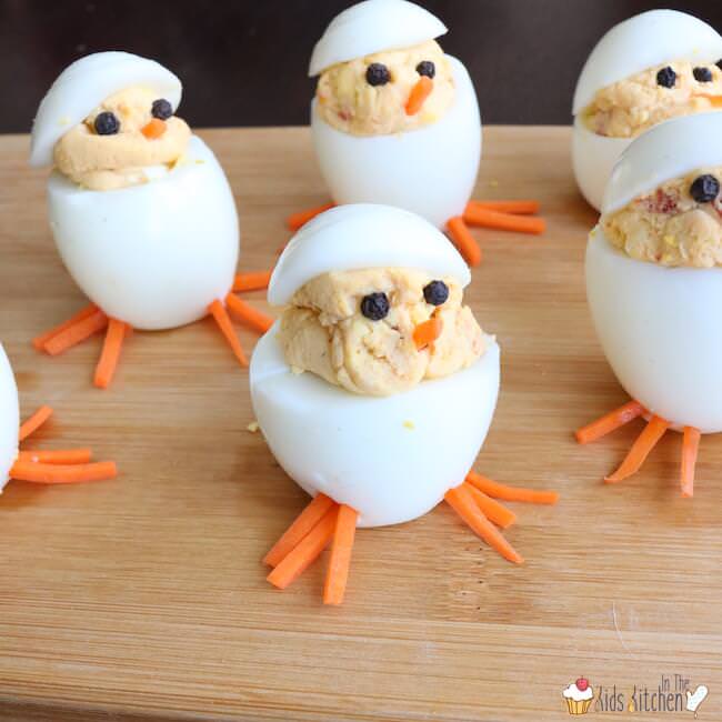 Adorable Easter Treats - Chick deviled eggs - Press Print Party!