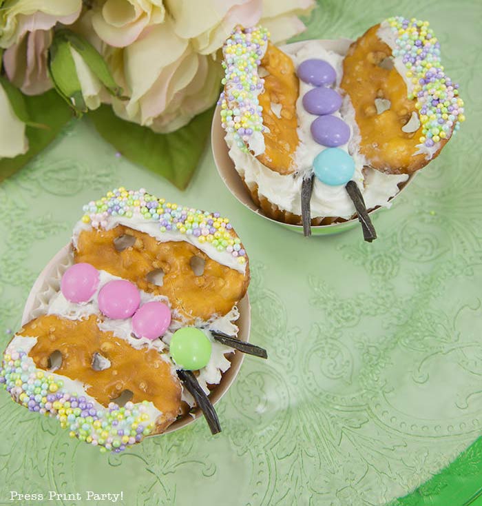 Adorable Easter Treats - butterfly cupcakes - Press Print Party!