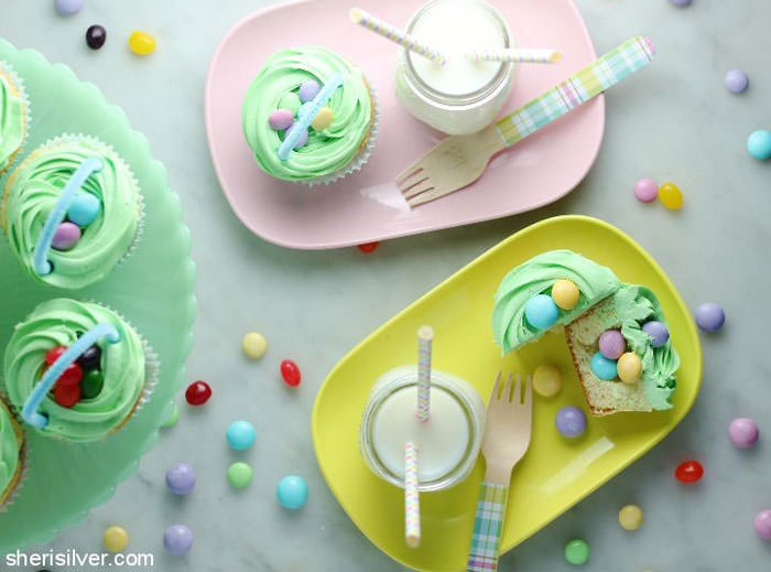 Adorable Easter Treats - Nest cupcakes - Press Print Party!