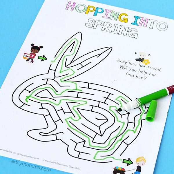 Easter free printable maze