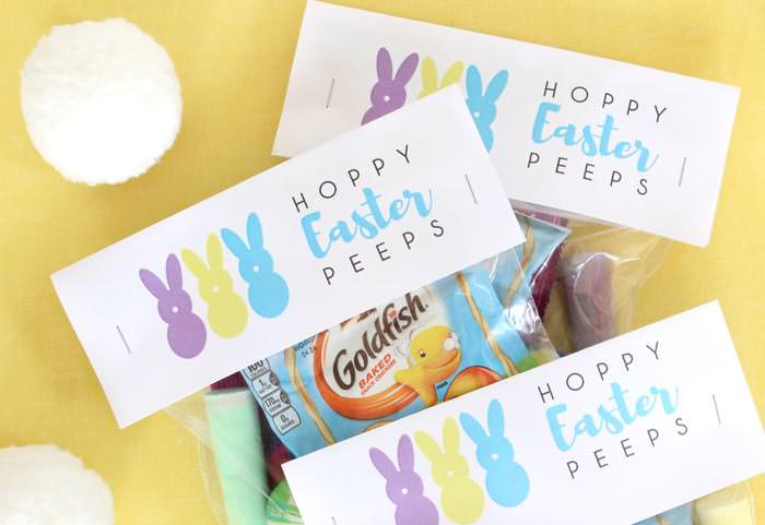 Easter free printable treat bag topper