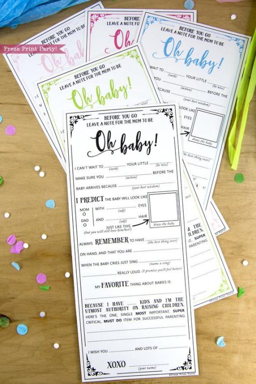 Baby Shower MadLibs Advice Card, Boho Baby Shower