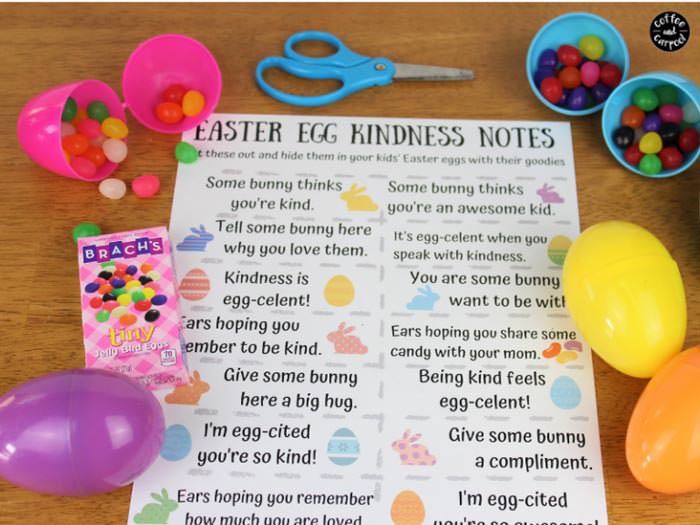 Easter free printable kindness notes