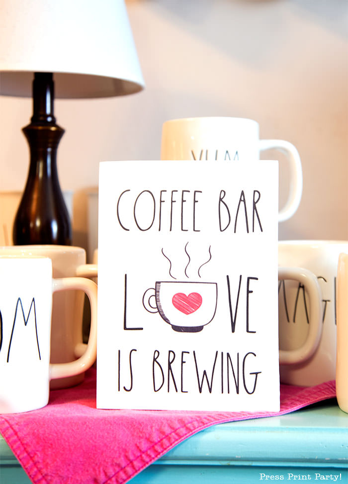 coffee bar wooden sign diy farmhouse love is brewing