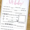 Girl Baby Shower Game Mad Libs Advice Card, Mom to be Printable