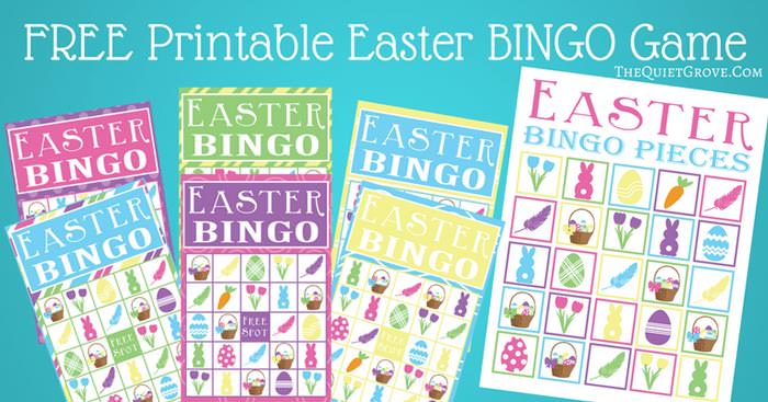 Easter free printable games bingo