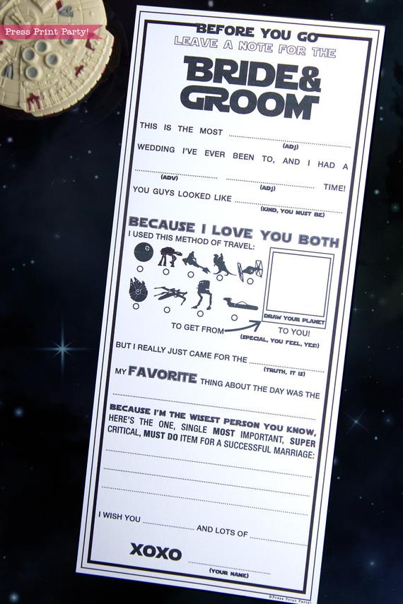 star wars wedding cards