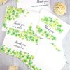 4 Thank you card templates printable with watercolor eucalyptus and editable with your own text. w. printable envelope - Press Print Party!