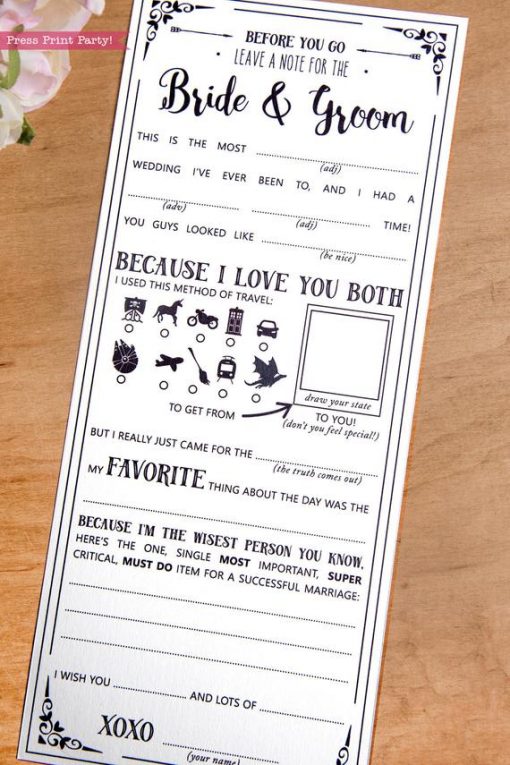 Wedding Mad Libs Printables, Star Wars Wedding