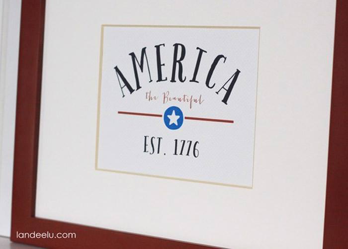 America the beautiful free download printable