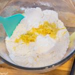 lemon zest with flour