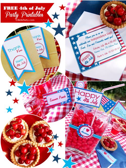Free 4th of july party printables