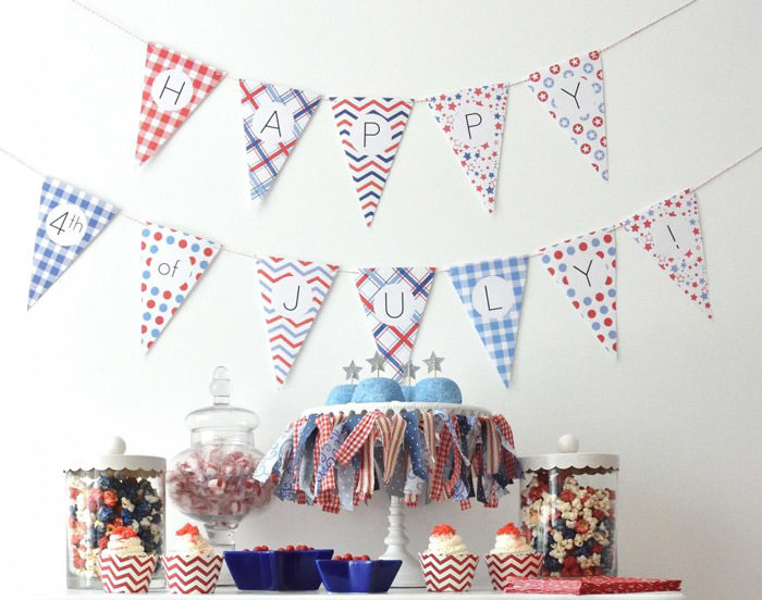 free 4th of july printable pennant