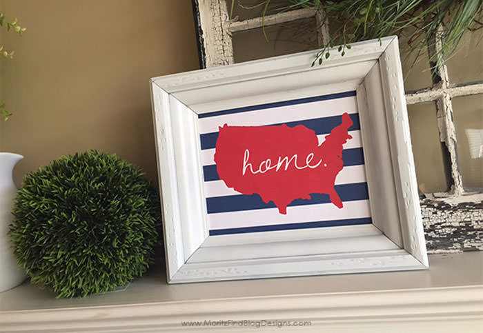 free sign with red US on blue stripes